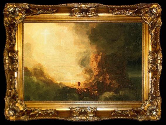 framed  Thomas Cole The Cross and the World, ta009-2